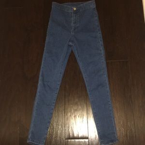 Topshot petite moto high waisted jeans